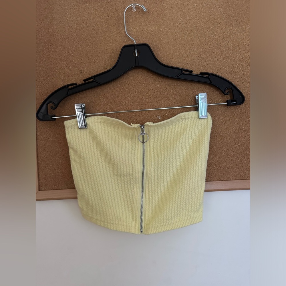 PacSun Yellow Strapless Top